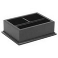 Black And Silver Wood Condiment Box